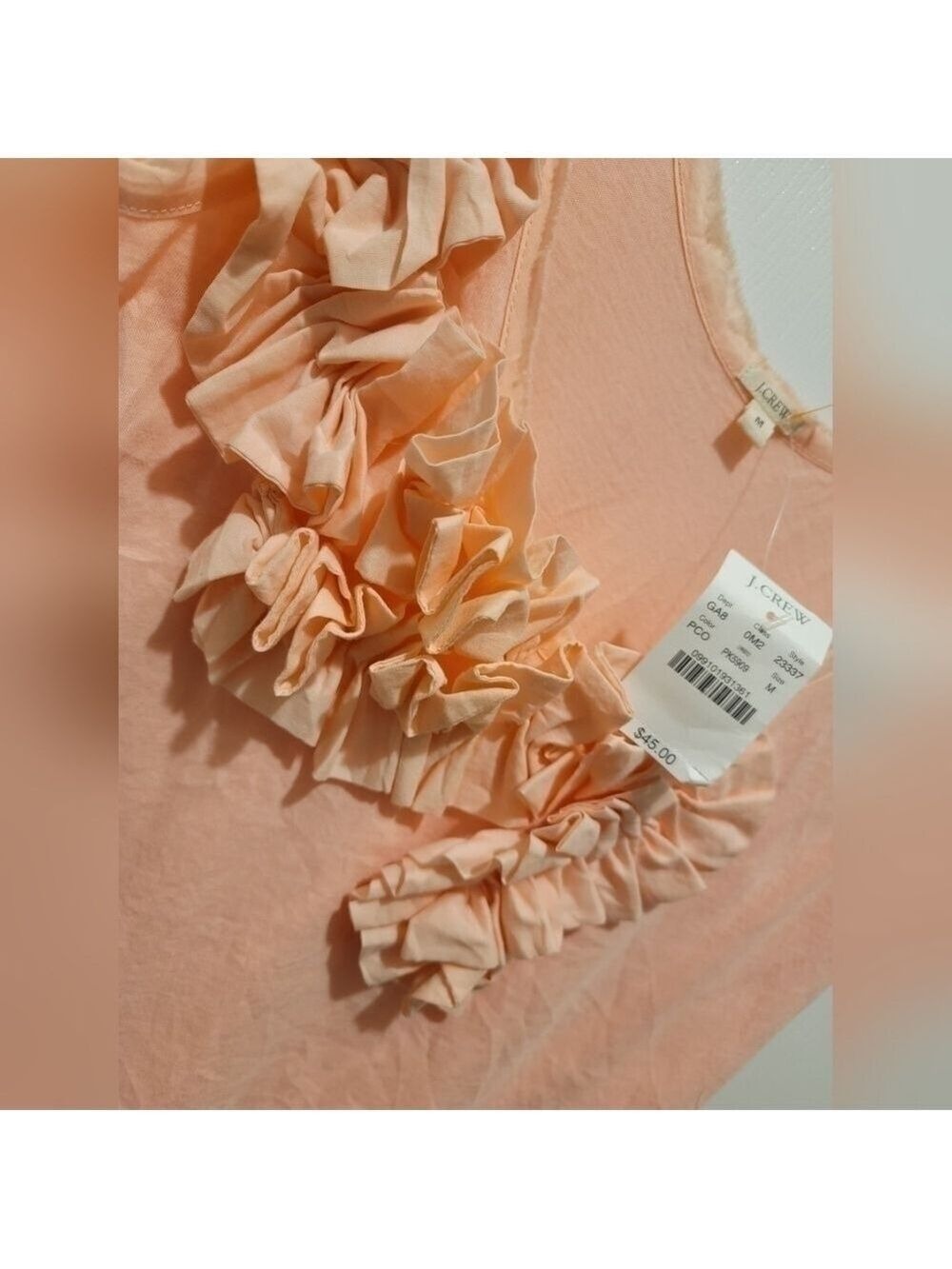 J. Crew Ruffle Front Distressed Tank Top - Picture 4 of 7